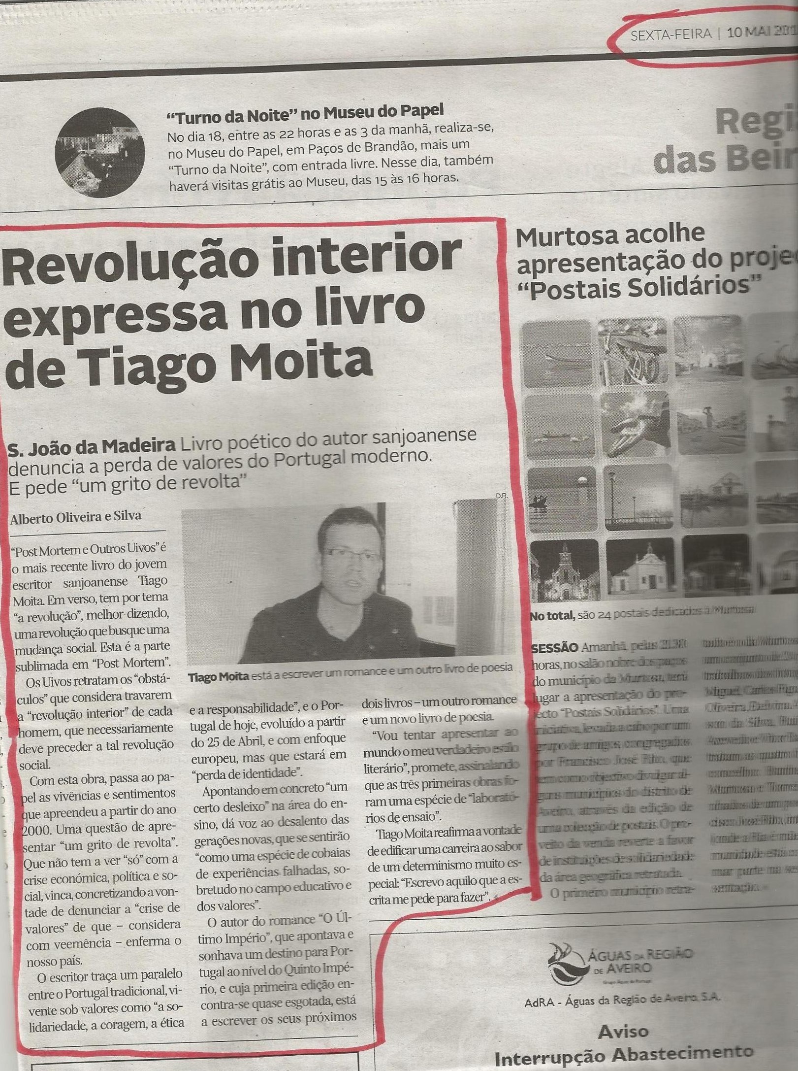 08. Entrevista de Tiago Moita ao DIÁRIO DE AVEIRO (10.05.2013)