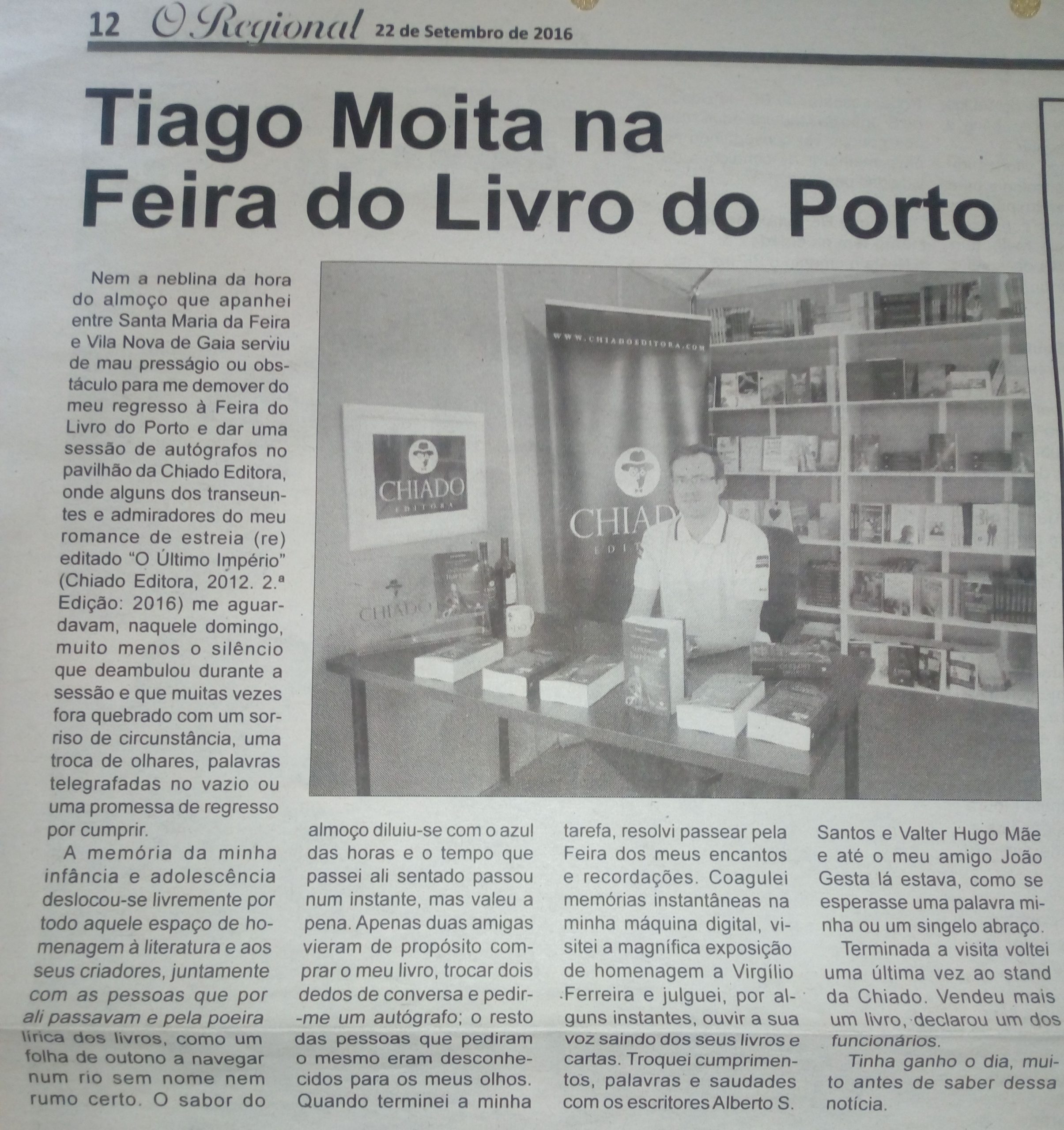 14. Tiago Moita na Feira do livro do Porto 2016 (22.09.2016)